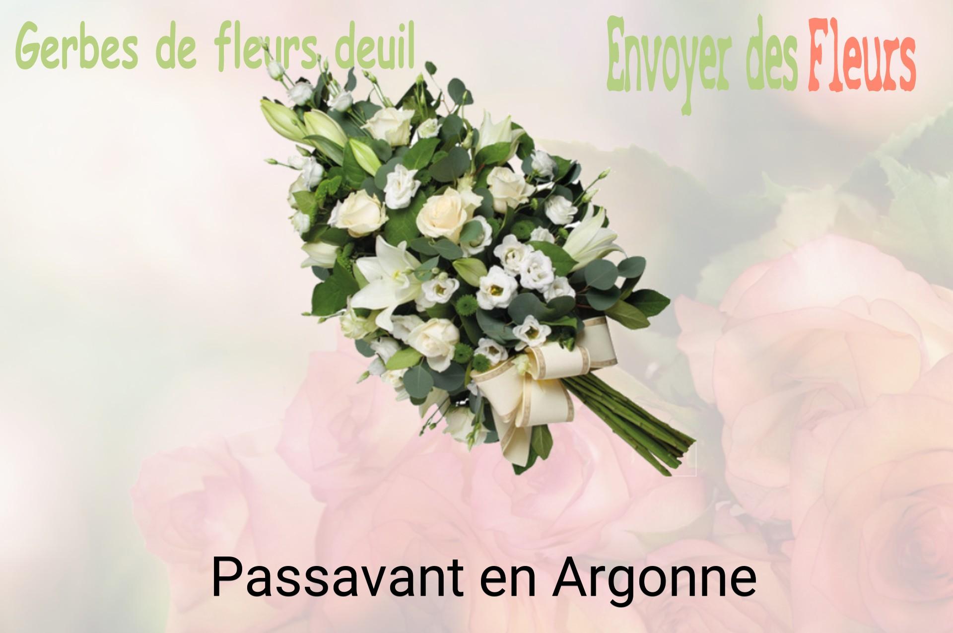 Gerbe de fleurs de deuil livrée à Passavant-en-Argonne